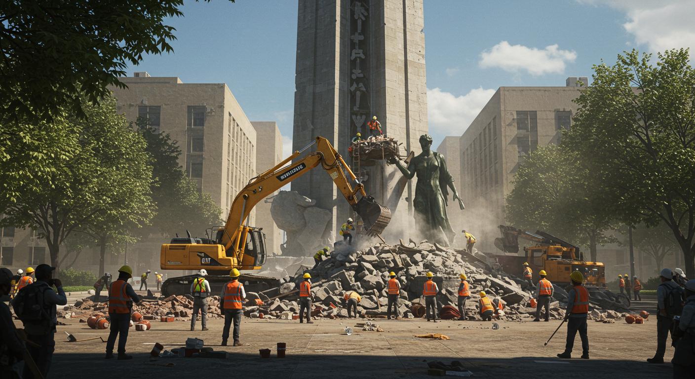 Разборка силовых конструкций на промышленном объекте