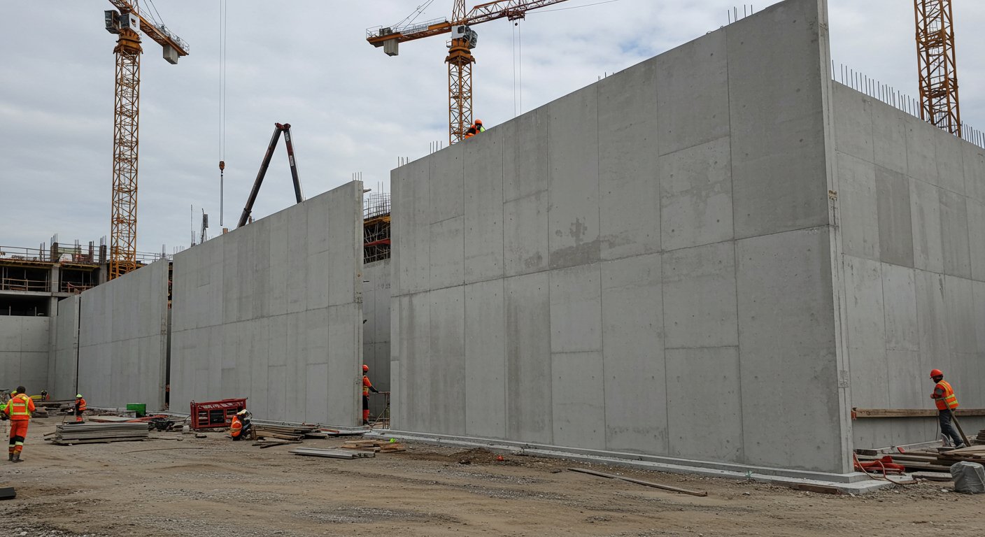 Монолитные фасадные стены