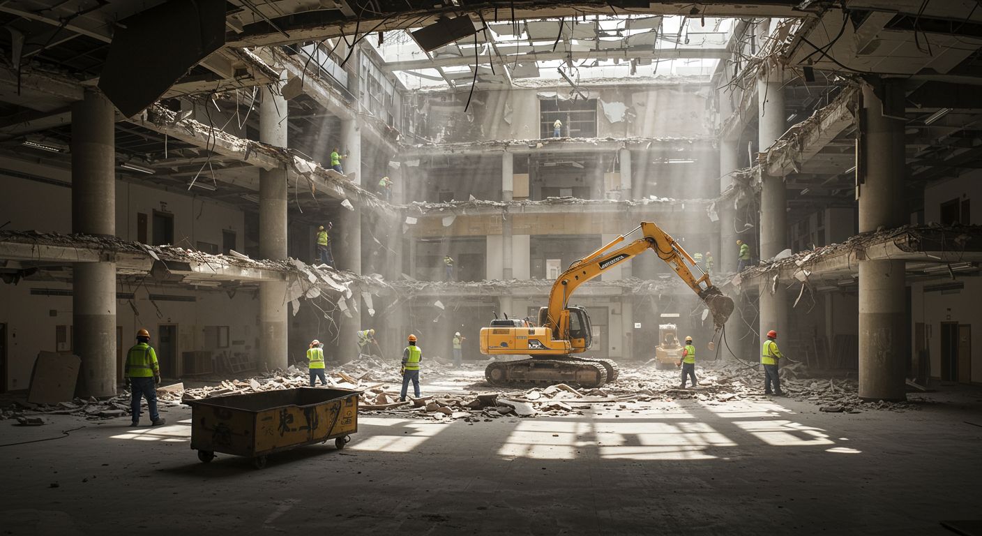 Демонтаж административных зданий