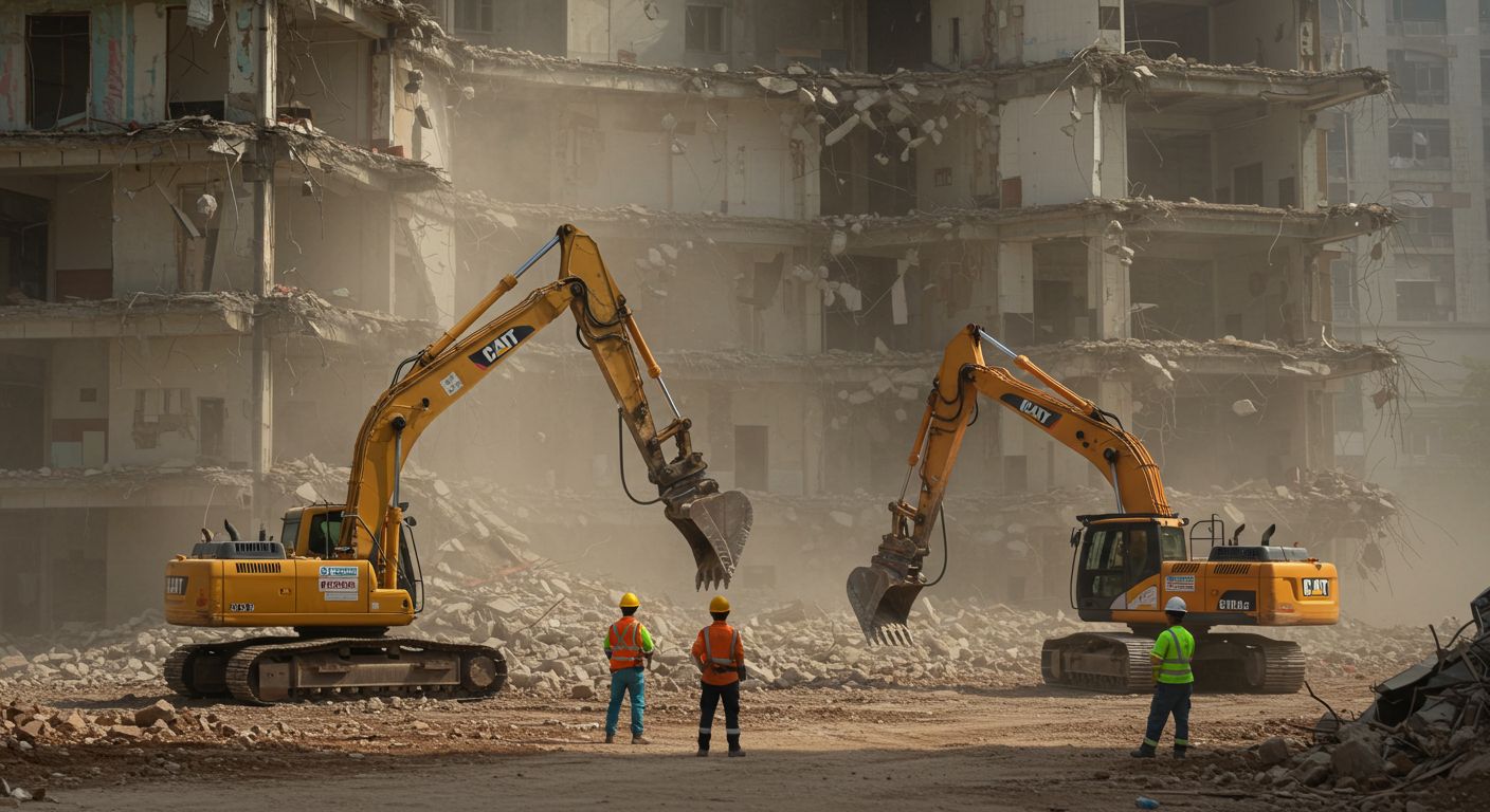 Демонтаж многоэтажных сооружений