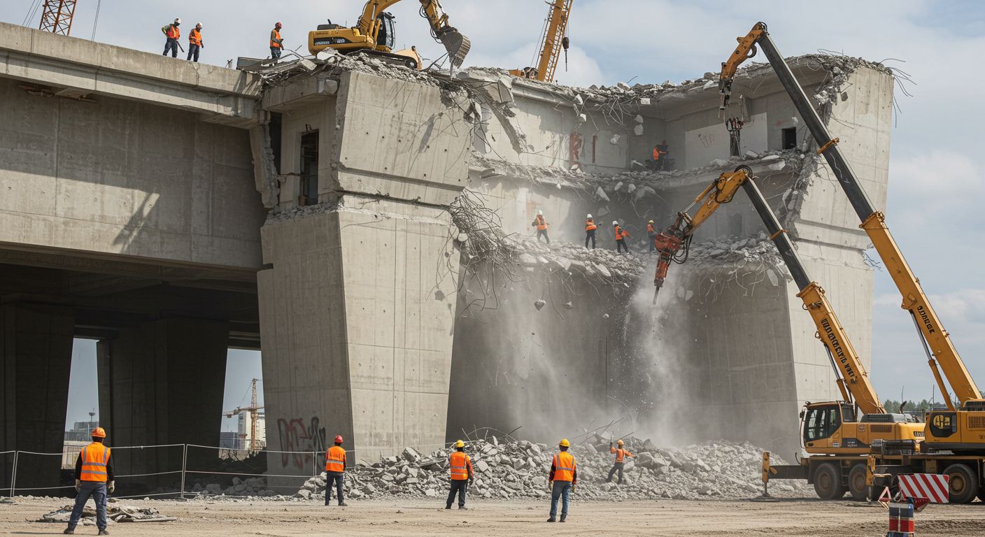 Демонтаж железобетонных сооружений