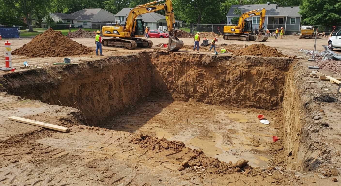 Котлован для частного бассейна