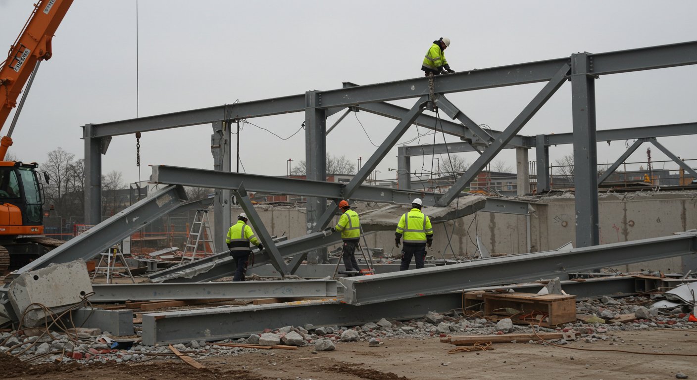 Демонтаж каркасных сооружений