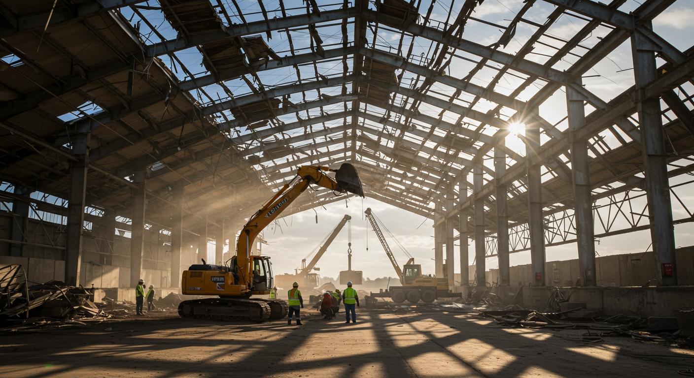 Демонтаж металлических ангаров