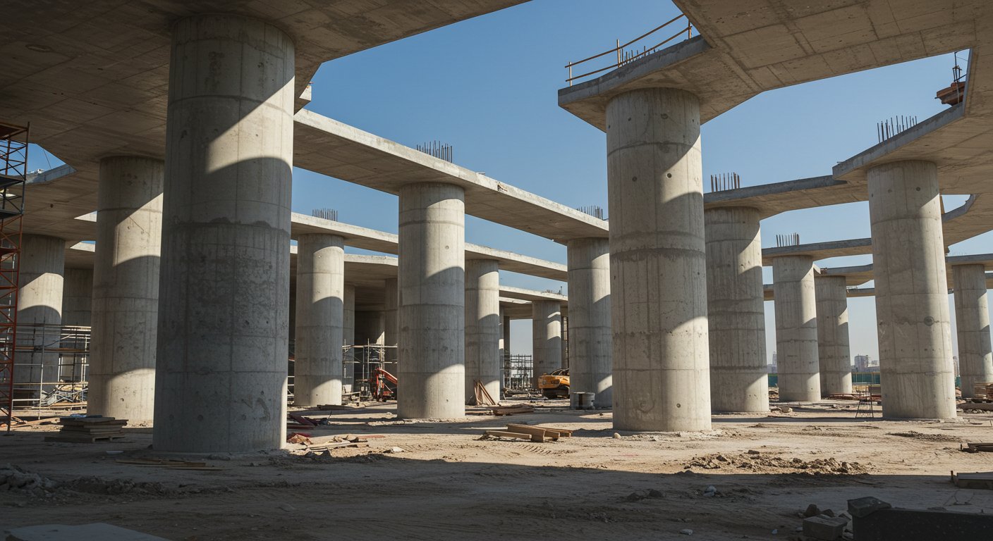 Круглые монолитные колонны