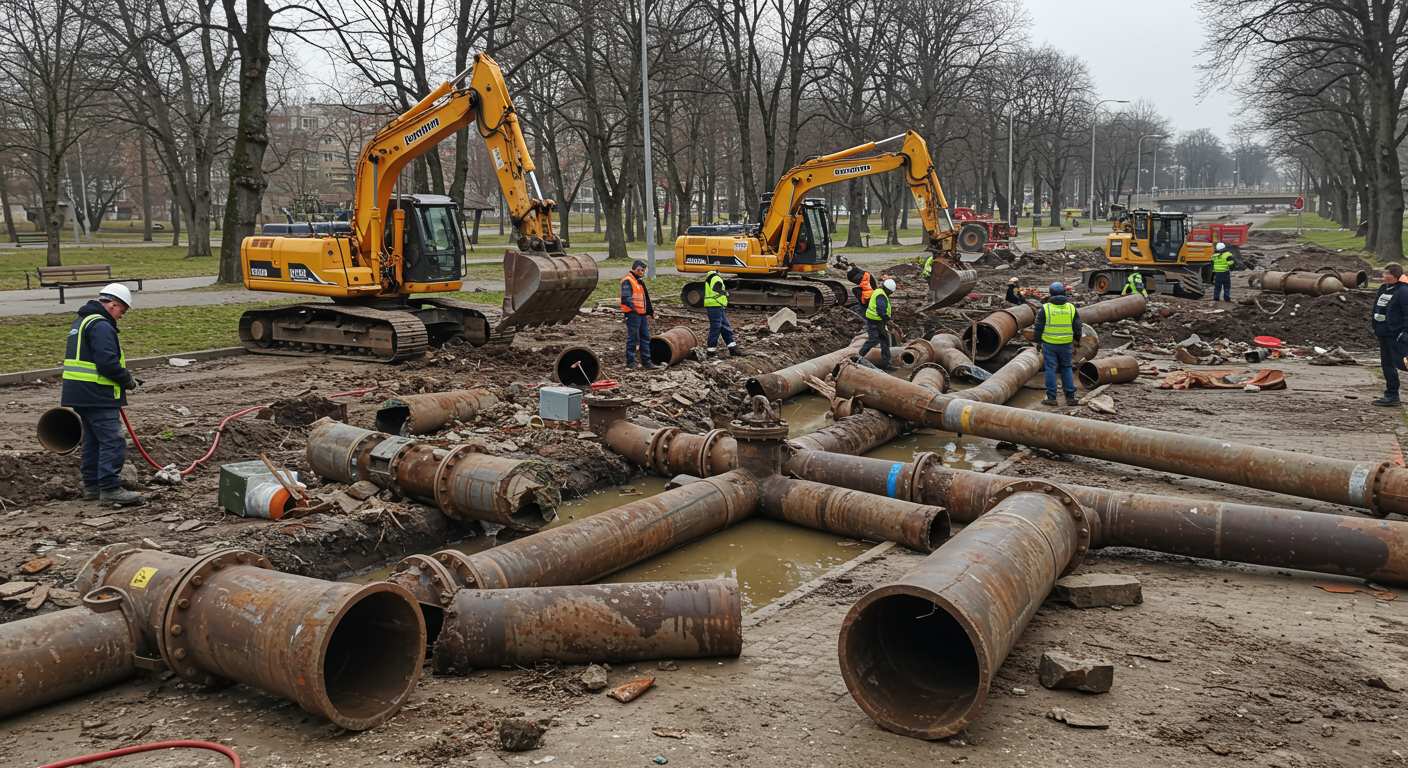 Демонтаж канализационных систем на промышленном объекте