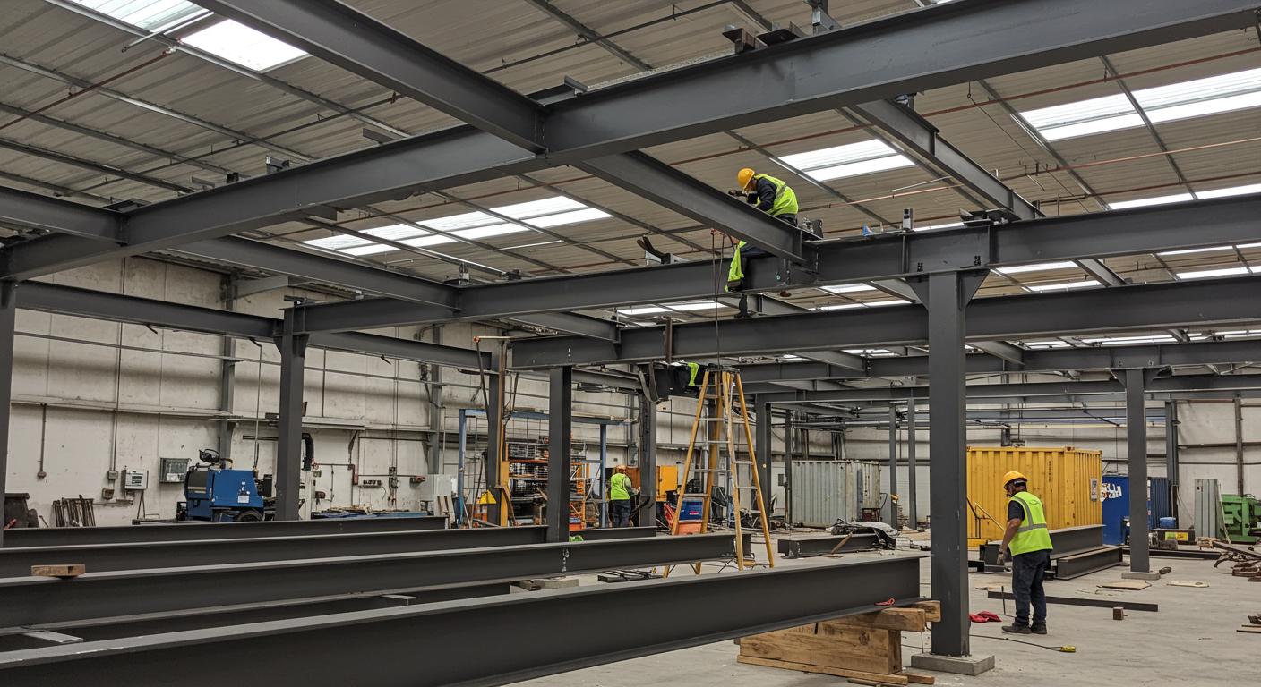 Монтаж металлоконструкций производственных цехов