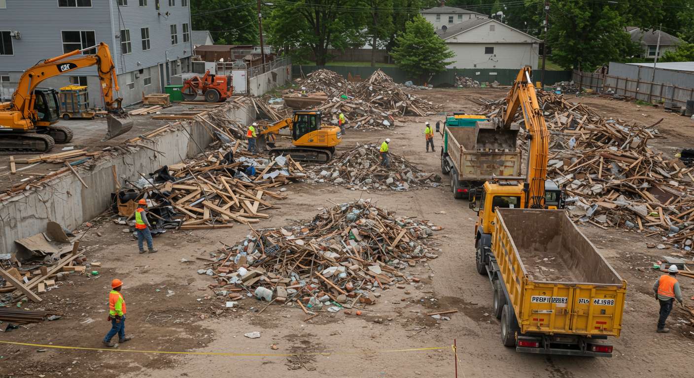 Вывоз строительного мусора с объектов