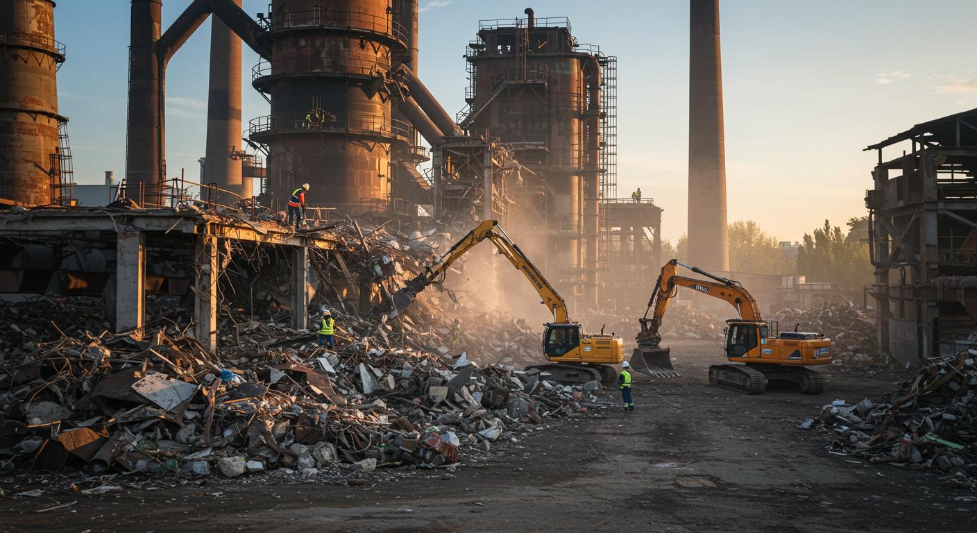 Вывоз промышленного мусора с территории завода