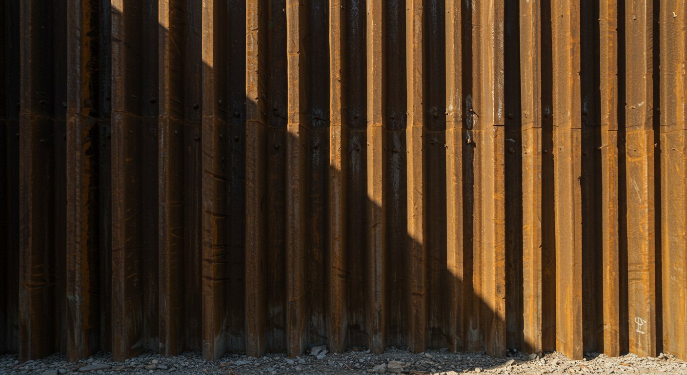 Надежные металлические щиты в системе ограждения котлована Металлические щиты для ограждения котлована