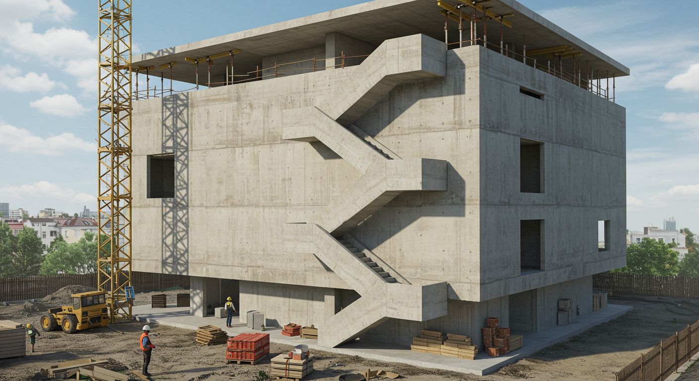 Монолитные лестницы для жилых домов