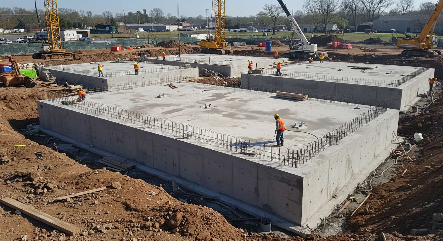 Монолитные фундаменты для коммерческих зданий
