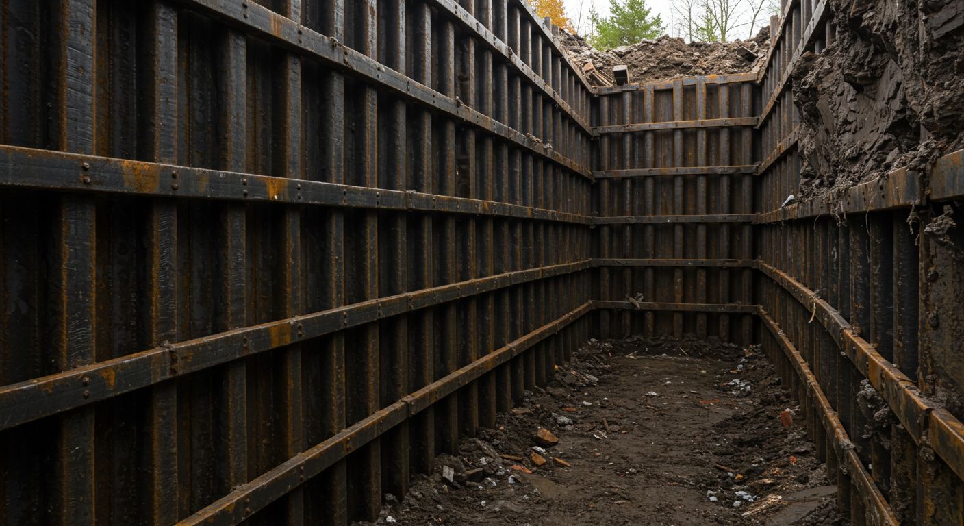 Железобетонные плиты — надёжное решение для ограждения котлованов Железобетонные плиты для ограждения котлована