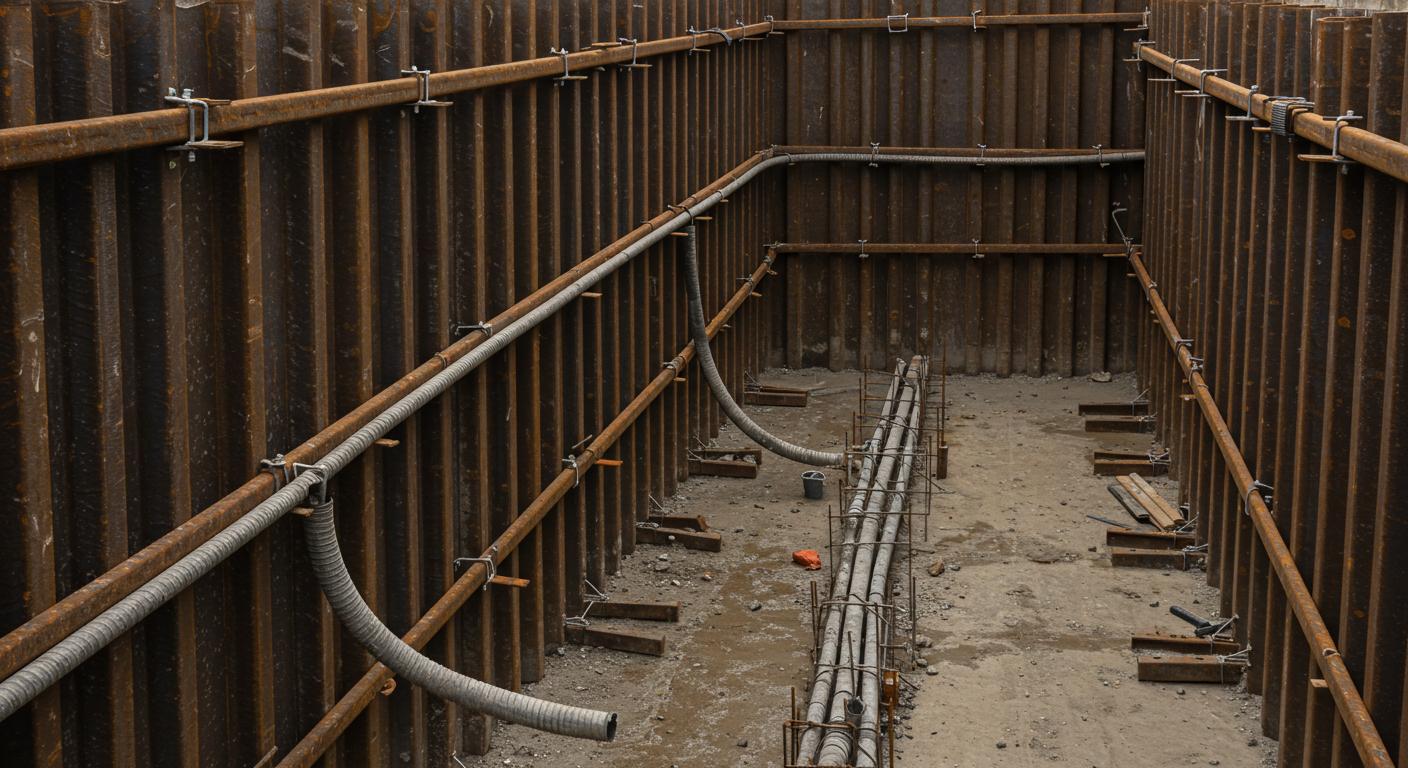 Монтаж железобетонных свай — надёжная технология для ограждений котлованов Железобетонные сваи для ограждения котлована