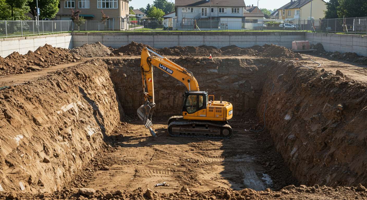 Разработка котлованов с взрывными работами