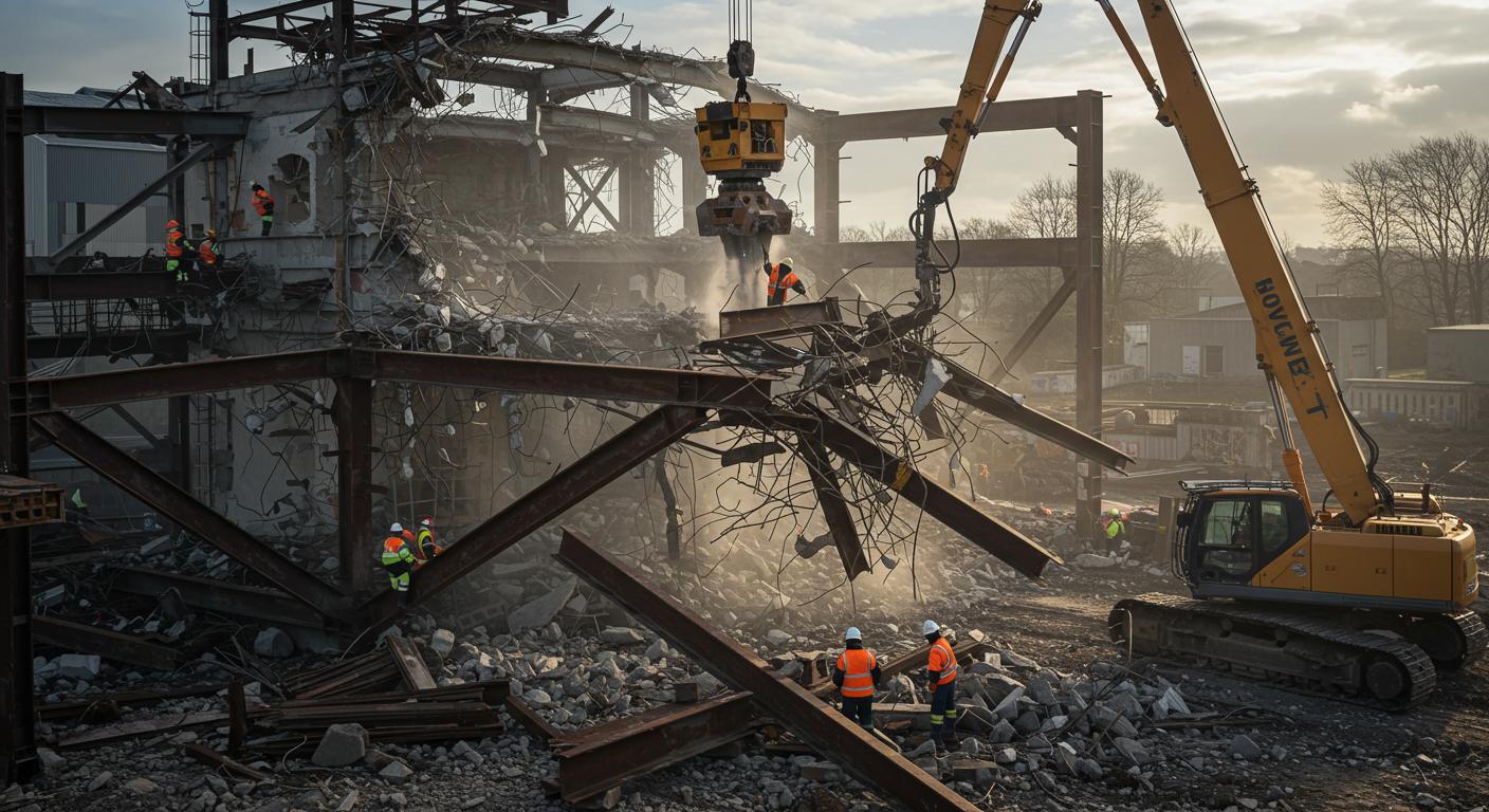 Демонтаж стальных конструкций с использованием современной техники