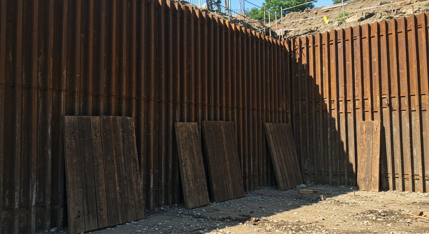 Деревянные щиты для котлованов