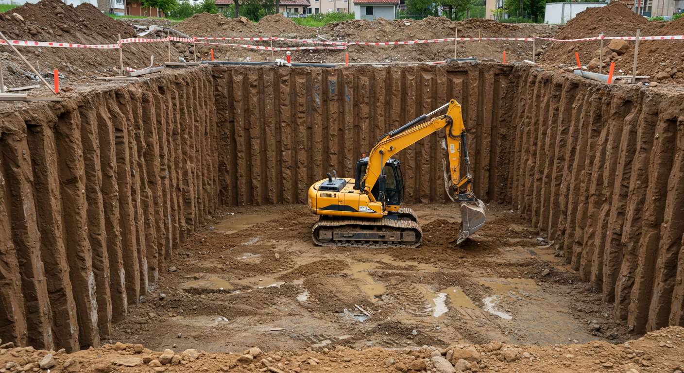 Укрепление стенок котлована современными методами