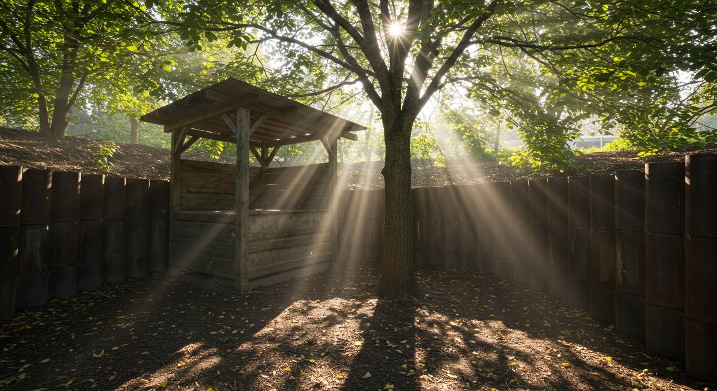 Опалубка из дерева для ограждения котлована