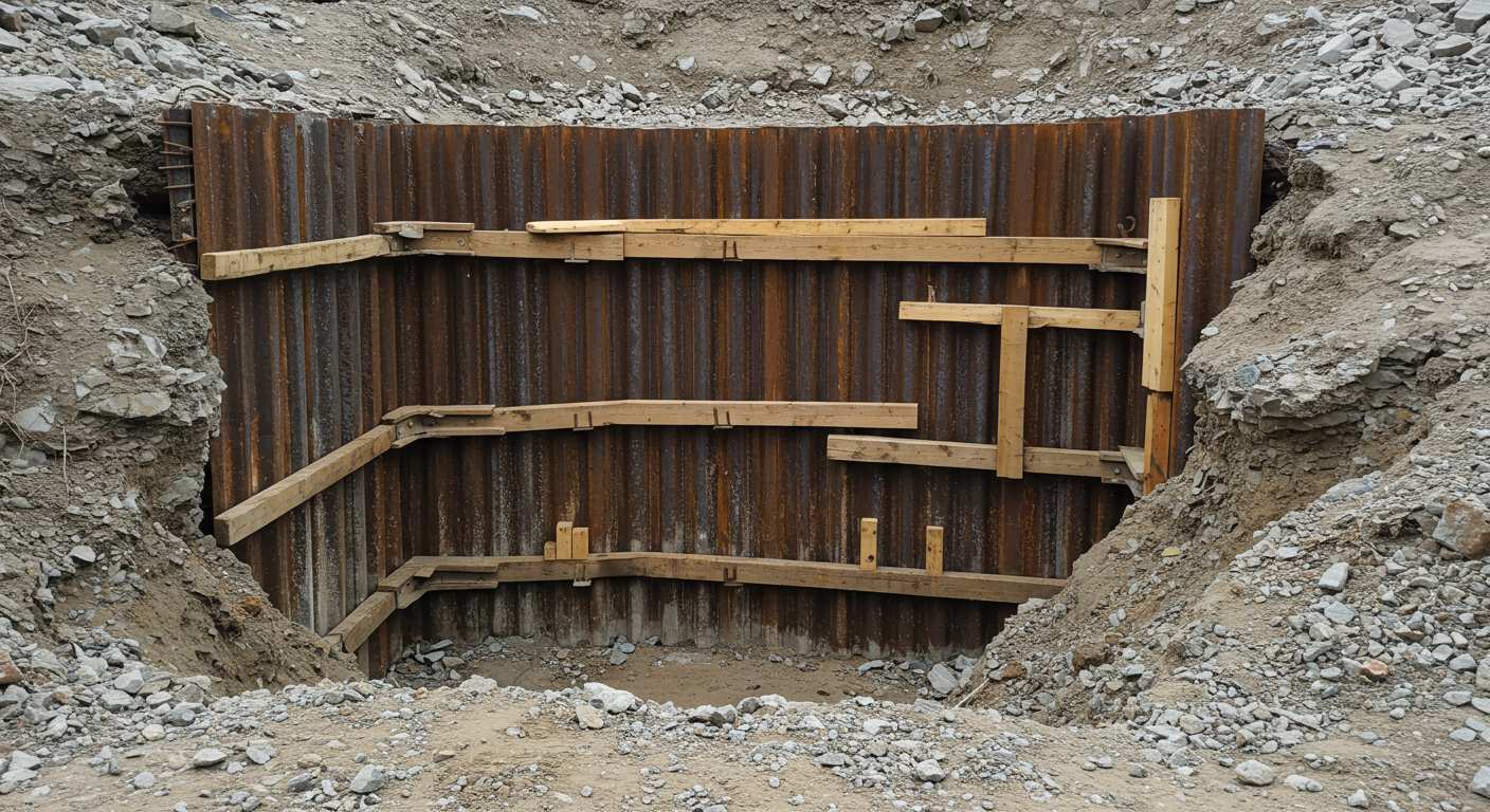 Противоаварийные деревянные укрепления