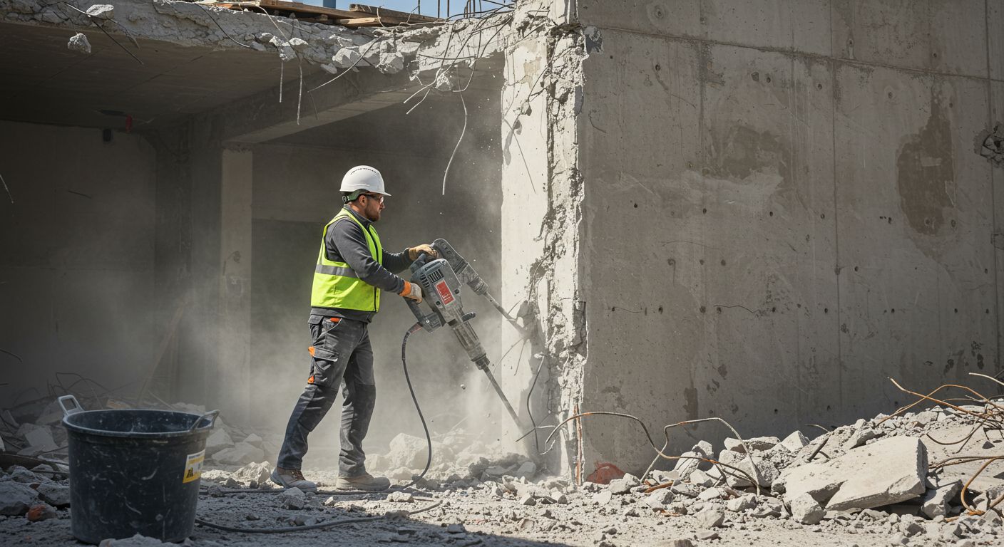 Демонтаж бетонных стен