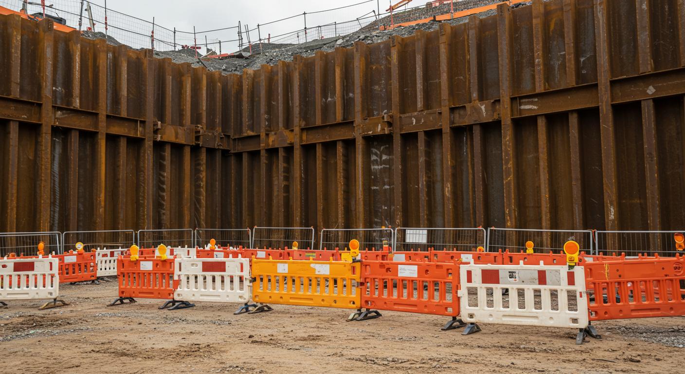 Модульные пластиковые ограждения для котлована