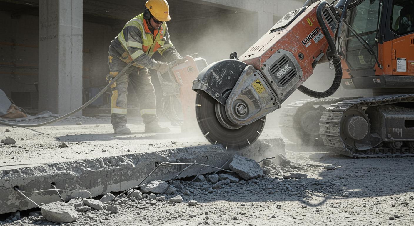 Резка бетонных конструкций алмазным инструментом