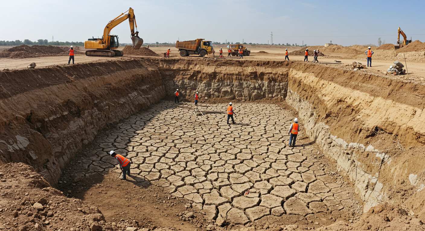 Работы по осушению котлована с применением насосов