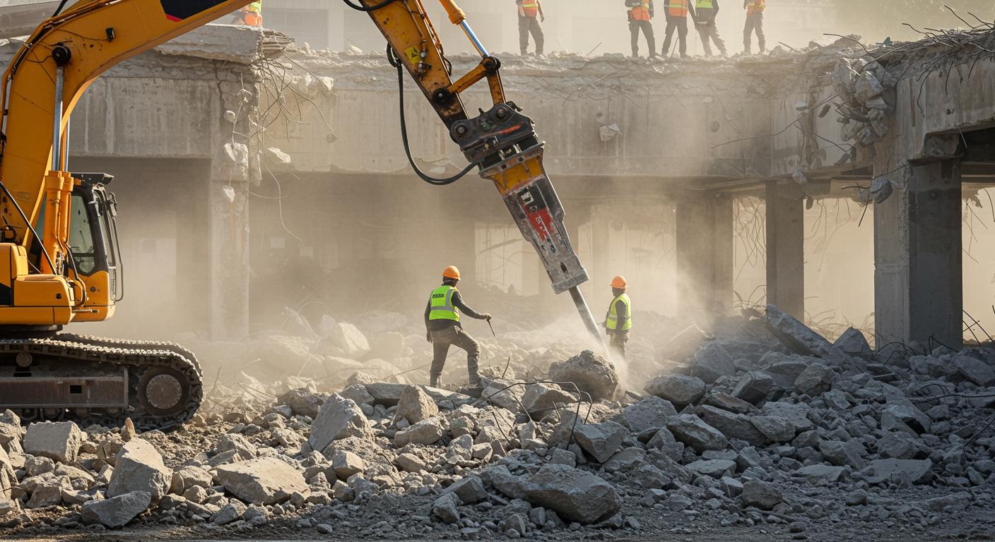 Вывоз бетонных отходов спецтехникой