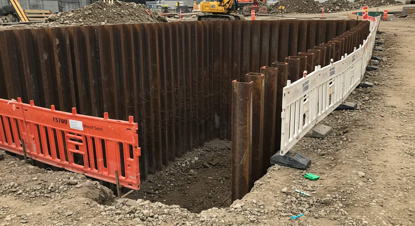 Пластиковые системы временного ограждения на строительной площадке