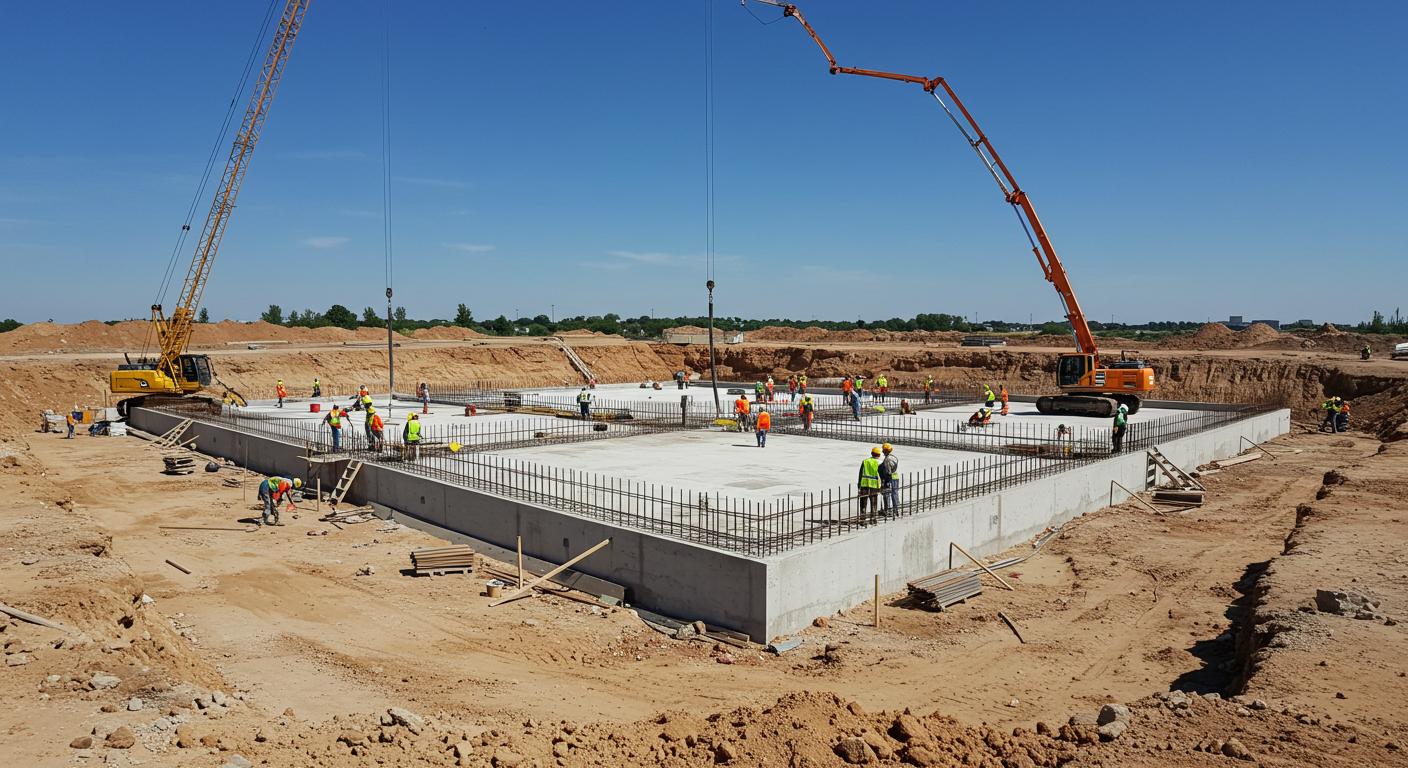 Монолитные фундаменты для общественных зданий