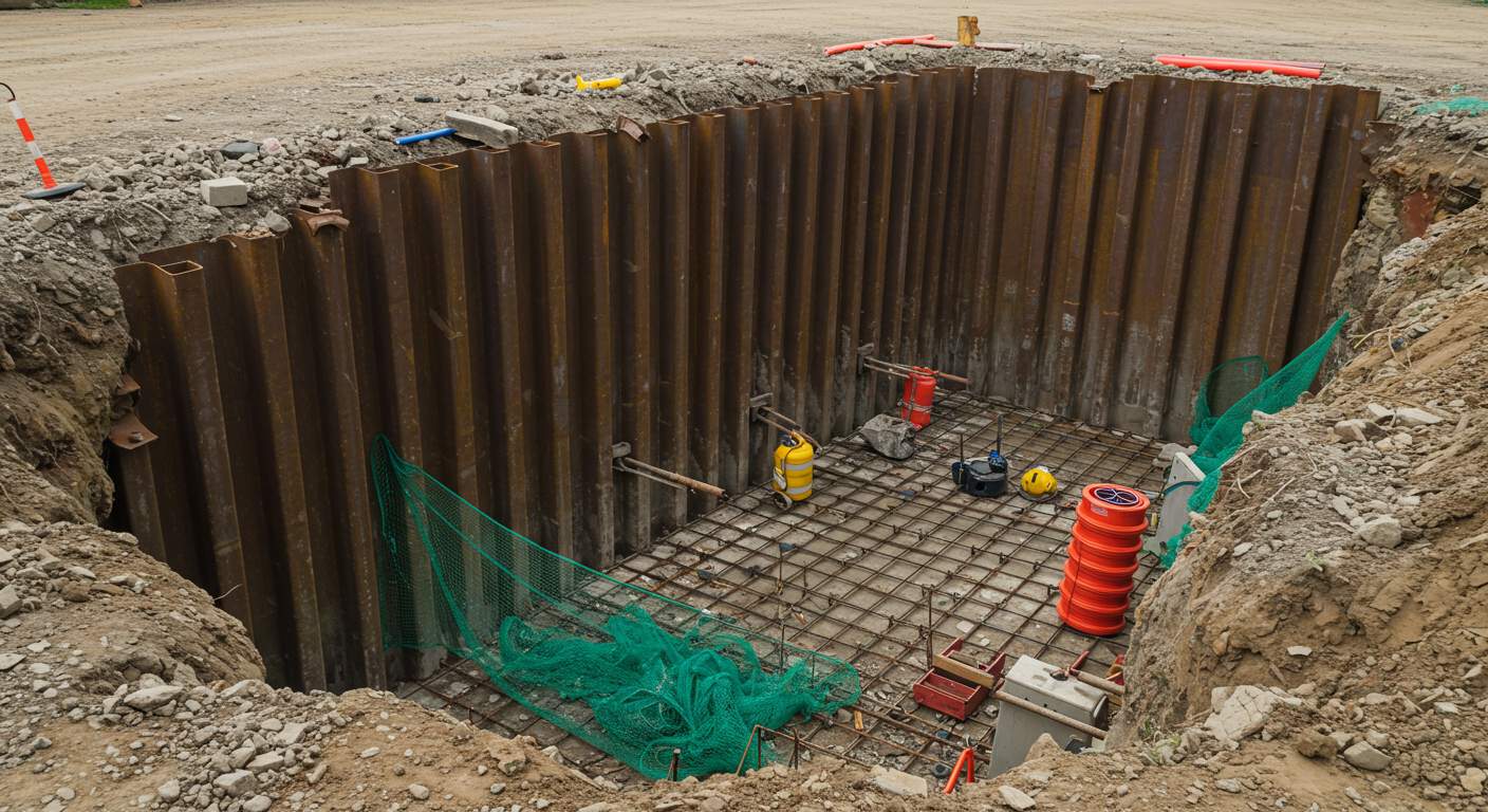 Георешетки и геосетки для укрепления котлована