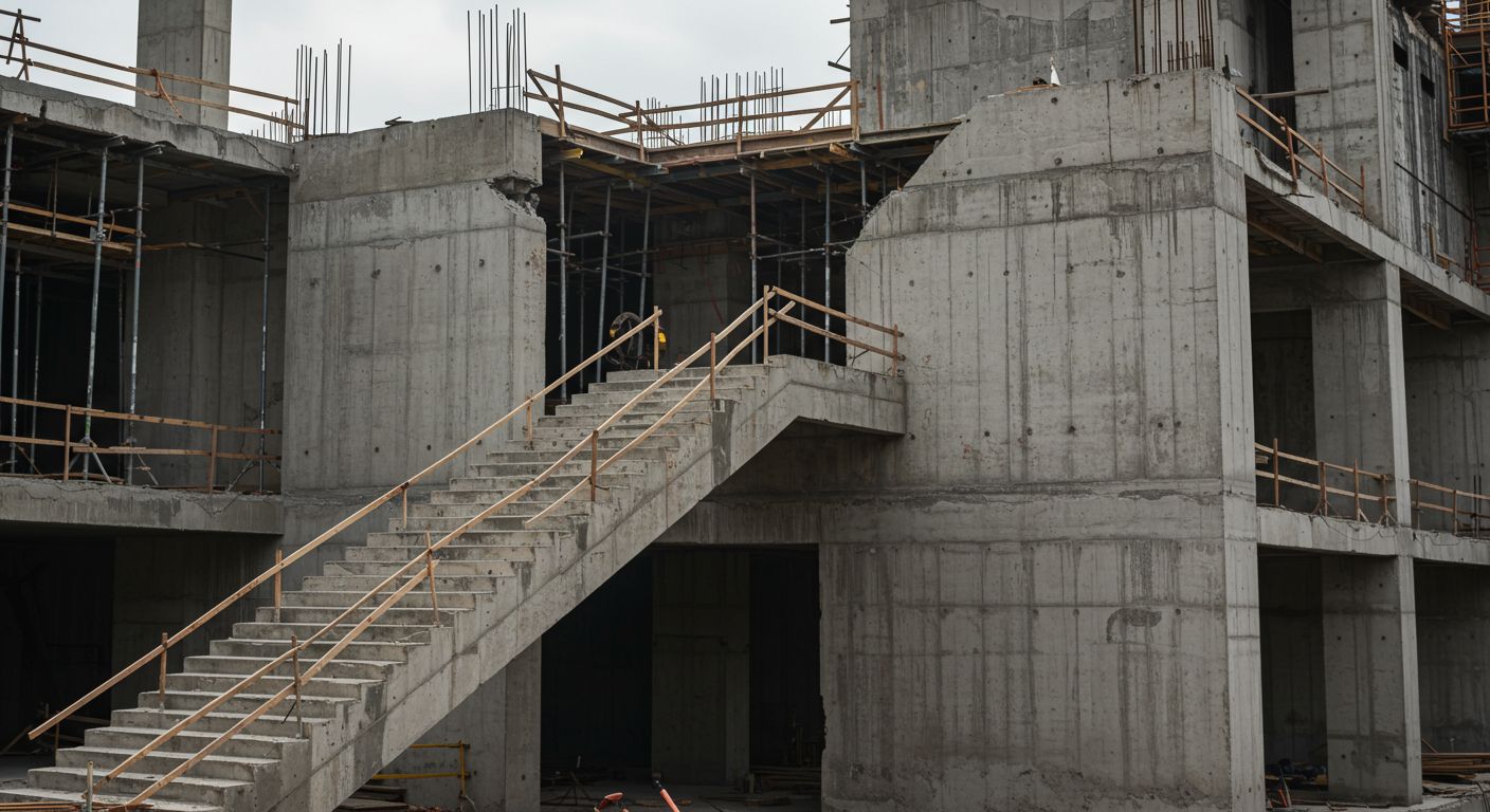 Монолитные лестницы с несъемной опалубкой