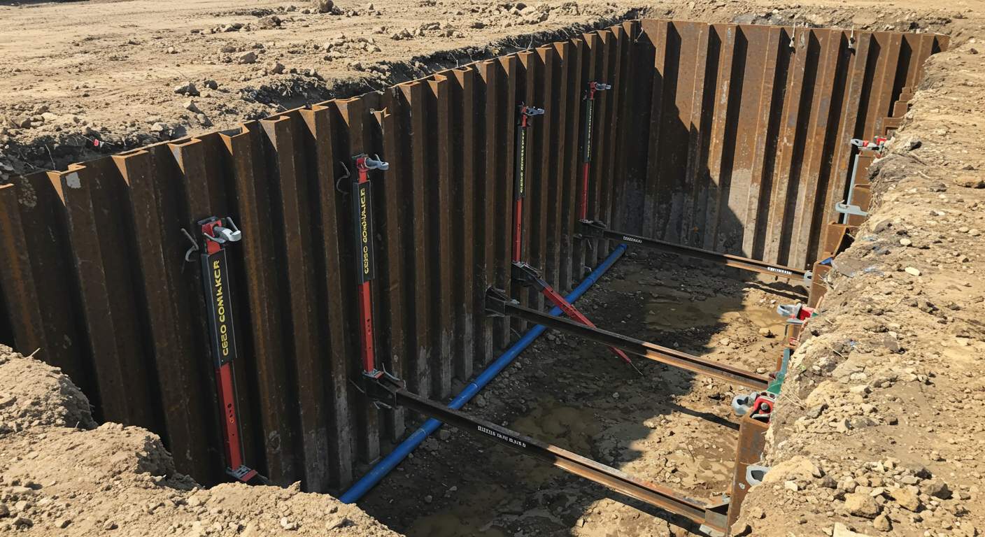 Монтаж геоанкерных систем для укрепления котлована