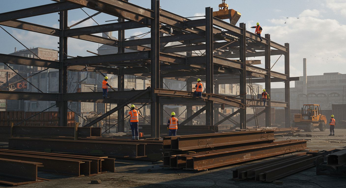 Вывоз стальных конструкций специализированным транспортом