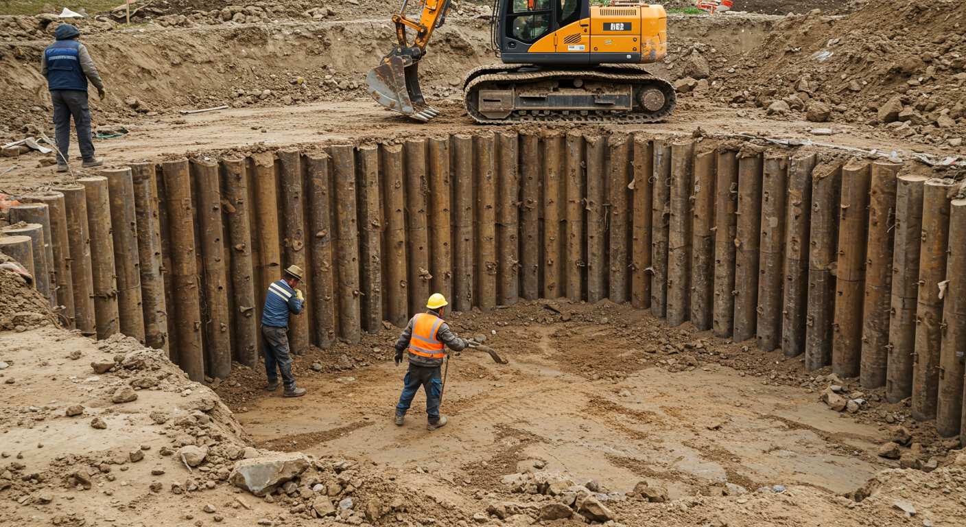 Ручная разработка котлованов с укреплением стенок