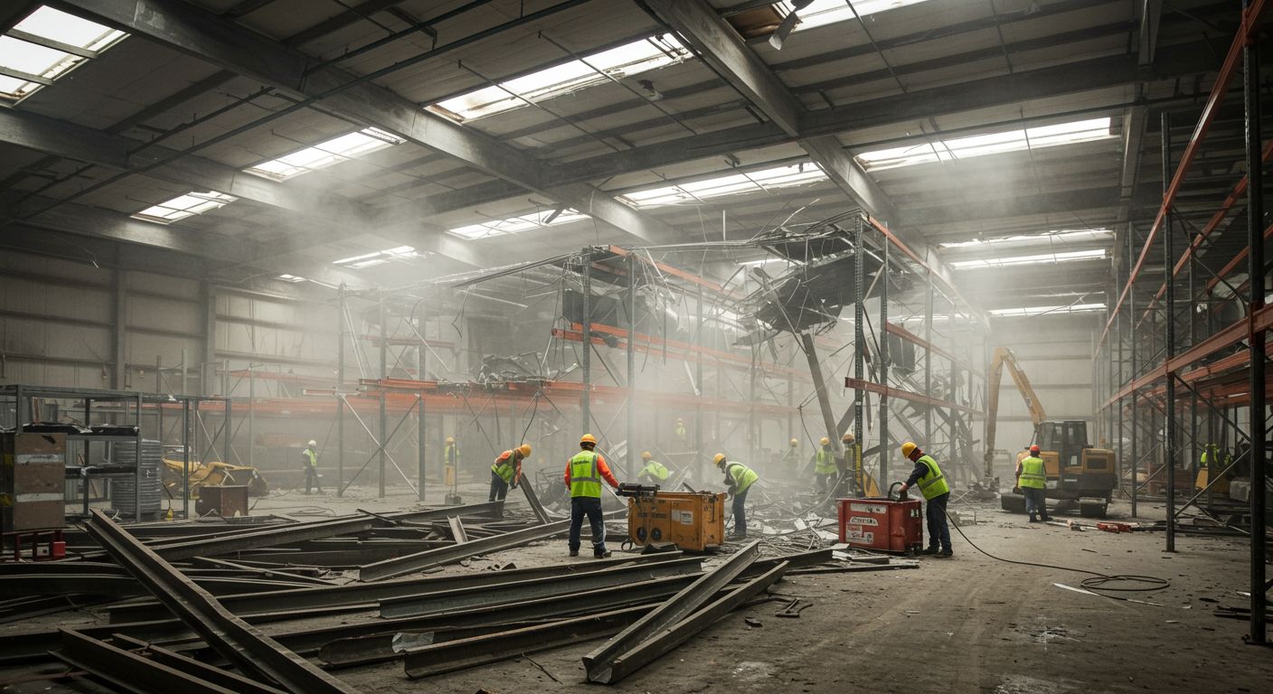 Демонтаж складских помещений