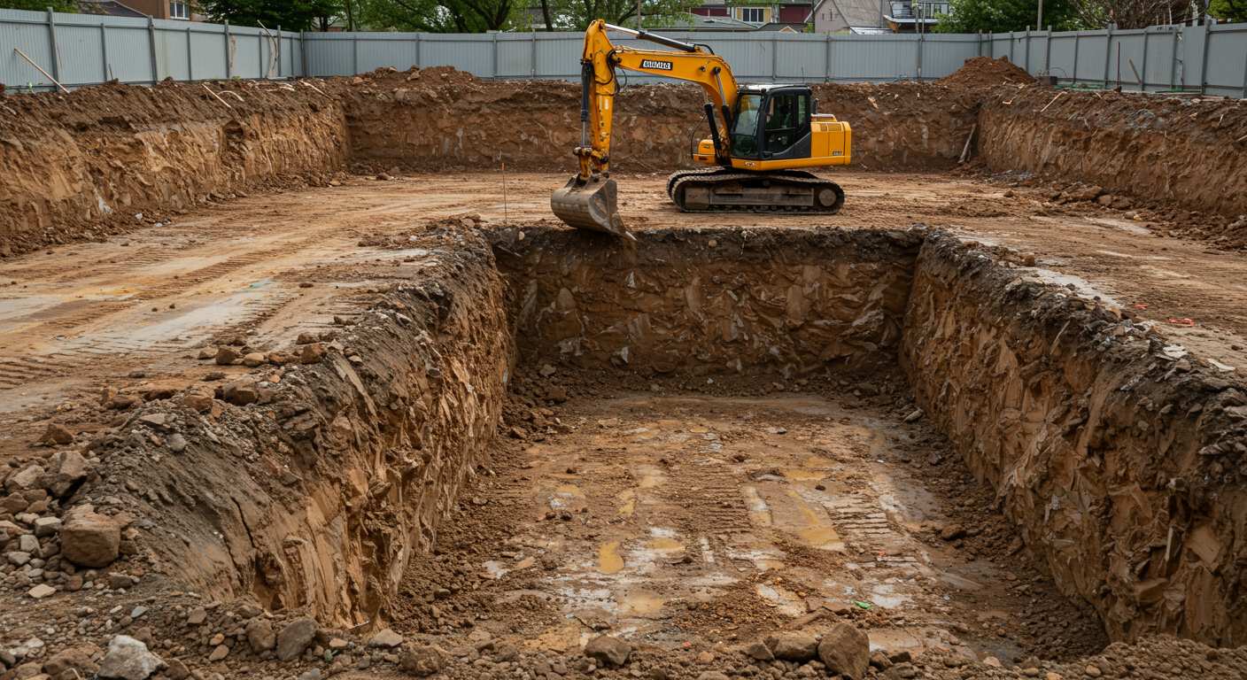Ручная разработка котлована с вывозом грунта