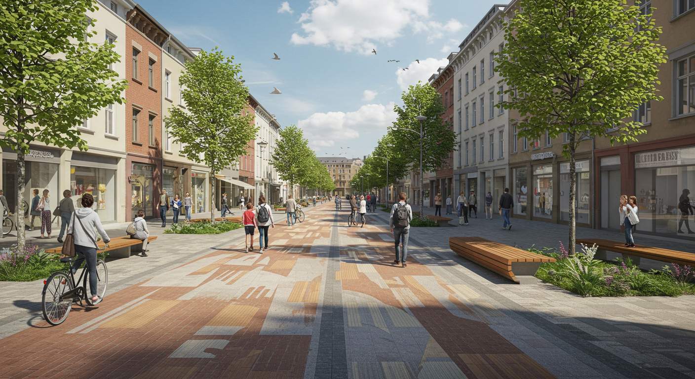 Проектирование современной пешеходной зоны