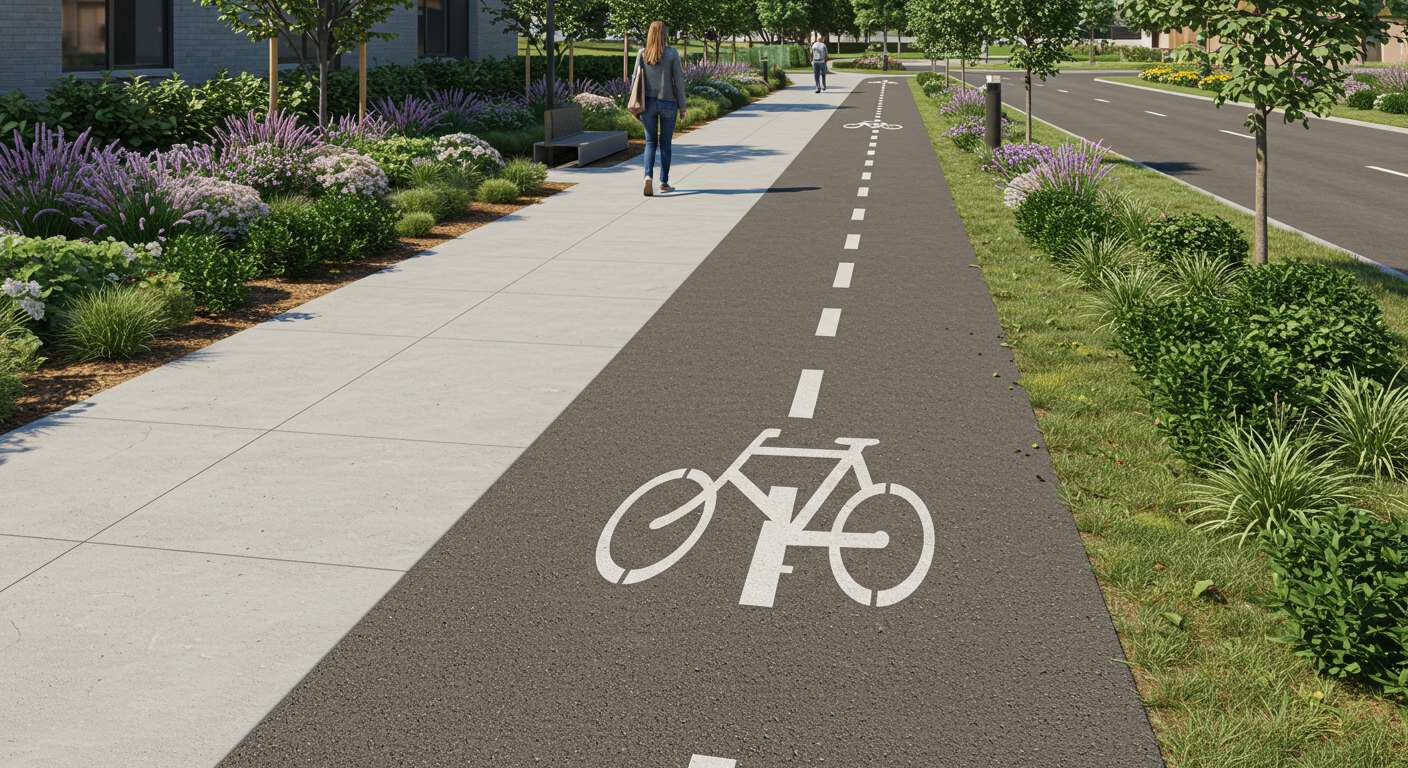 Проектирование тротуаров и велодорожек