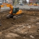 Разработка котлованов с гидромолотом в суглинке