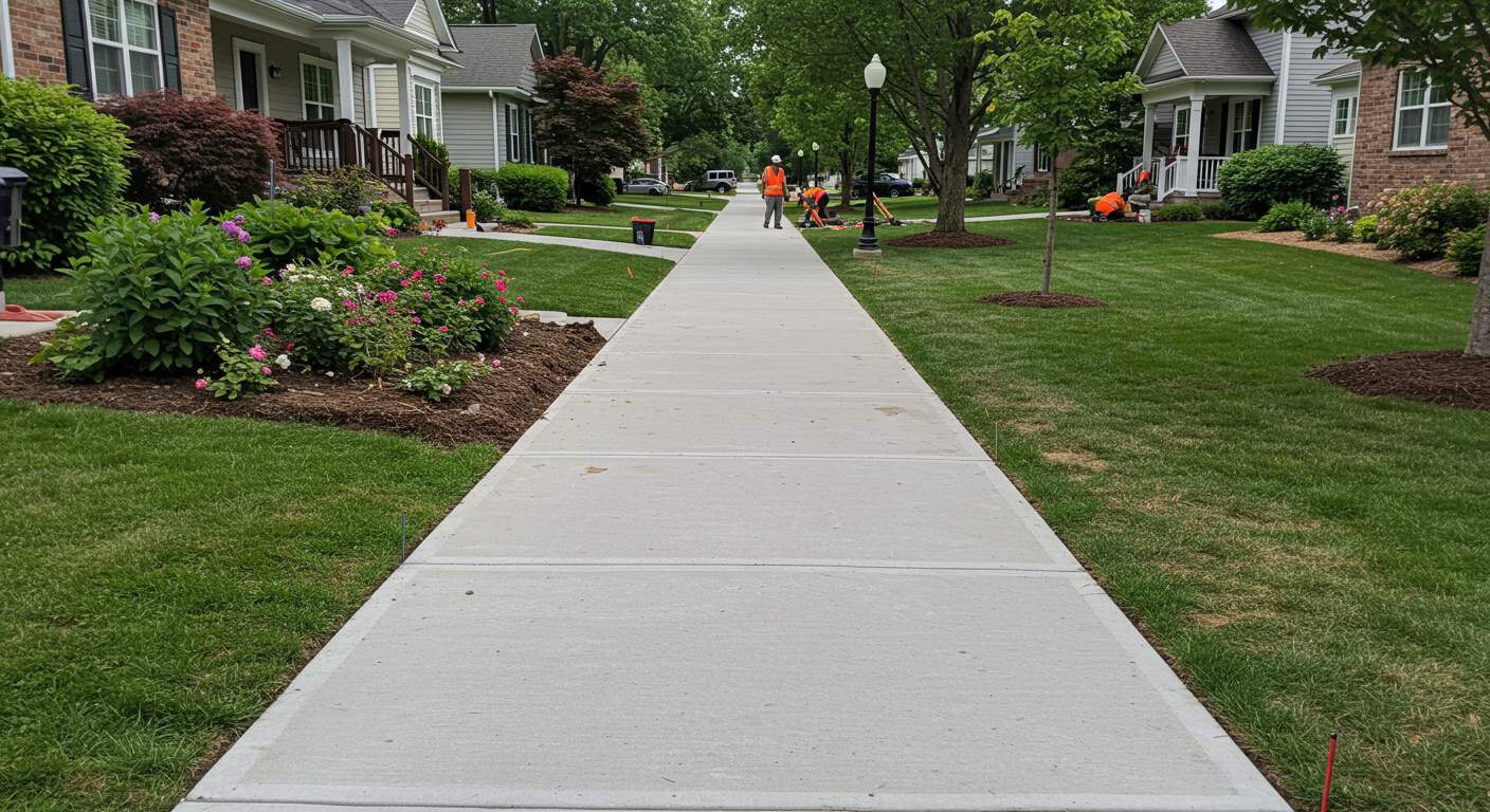 Устройство тротуаров