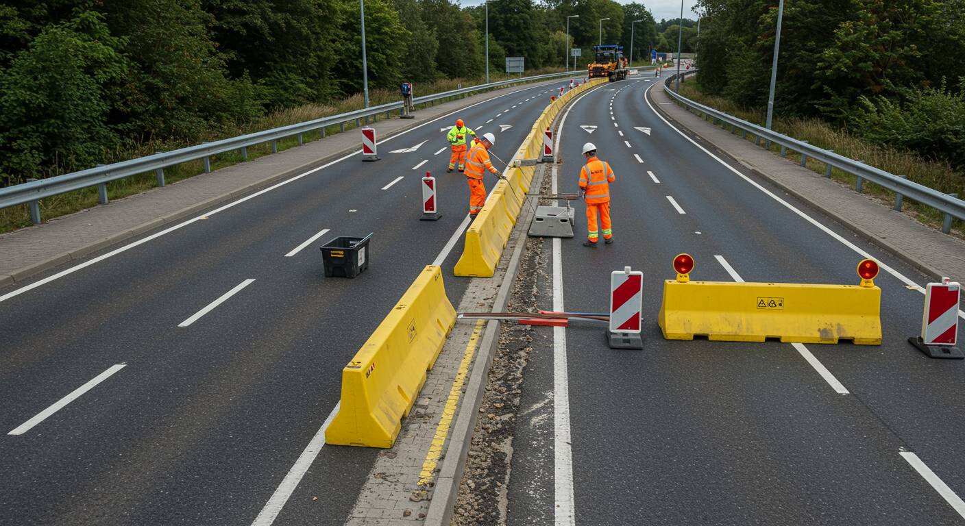 Установка дорожных ограждений