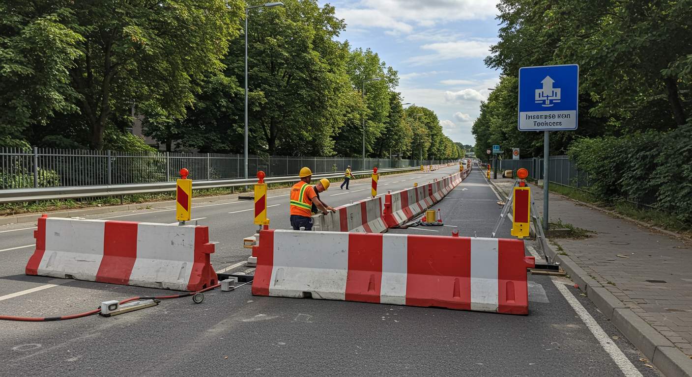 Установка дорожных ограждений