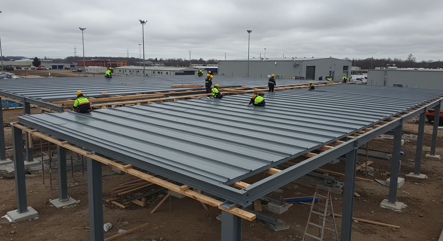 Монтаж кровли из металлочерепицы