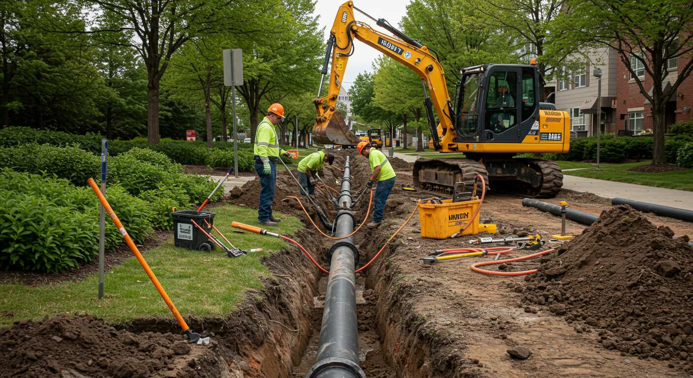 Обслуживание водоотводных систем промышленного объекта
