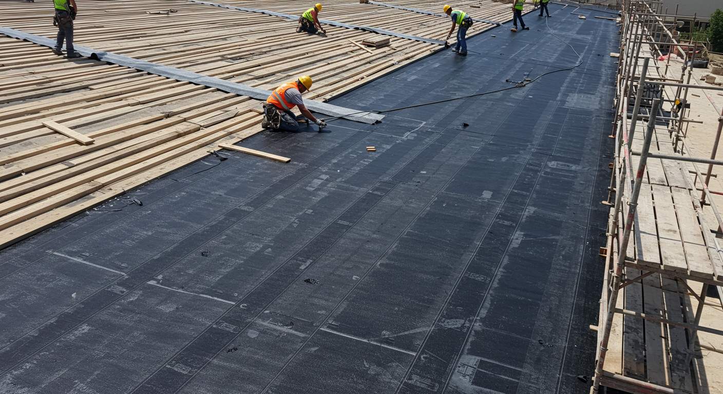 Профессиональный монтаж кровли из битумных мембран