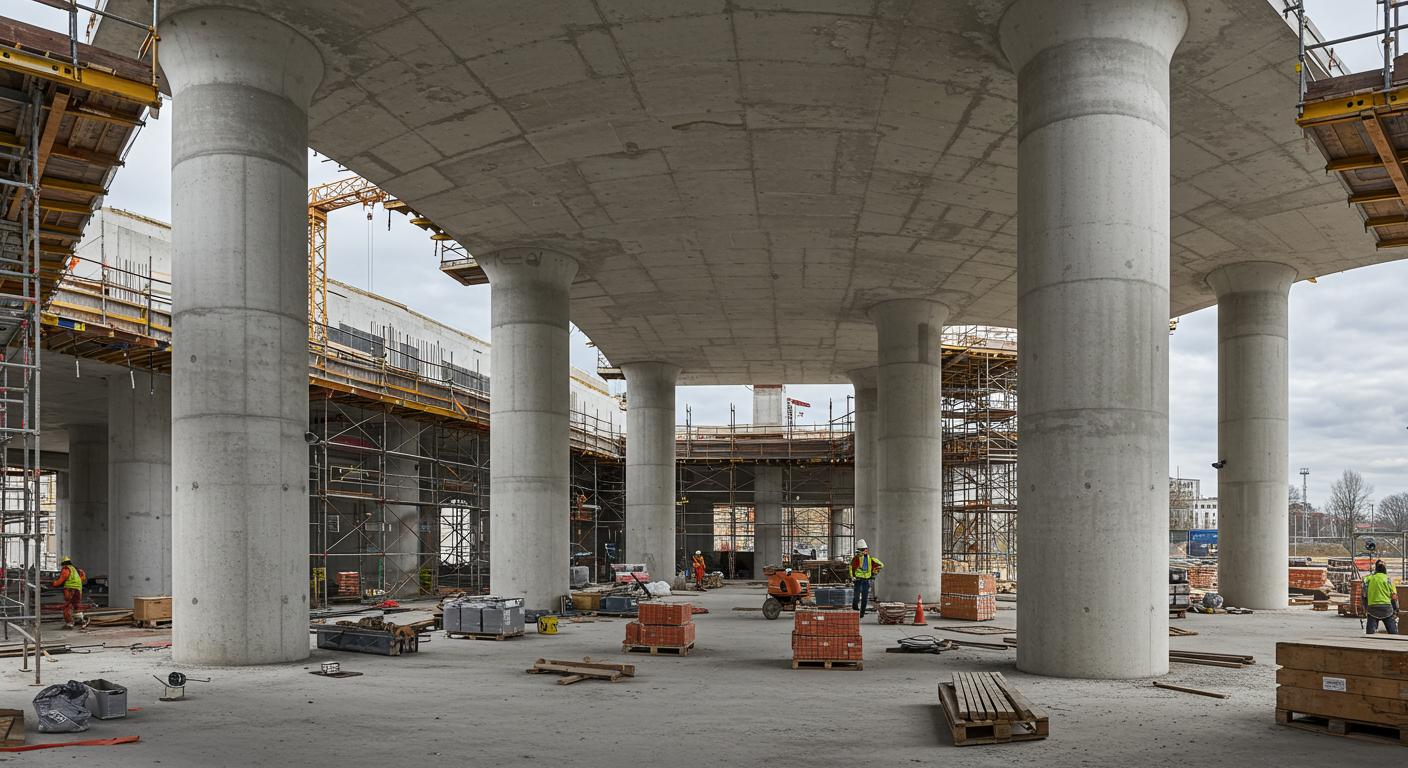 Круглые монолитные колонны