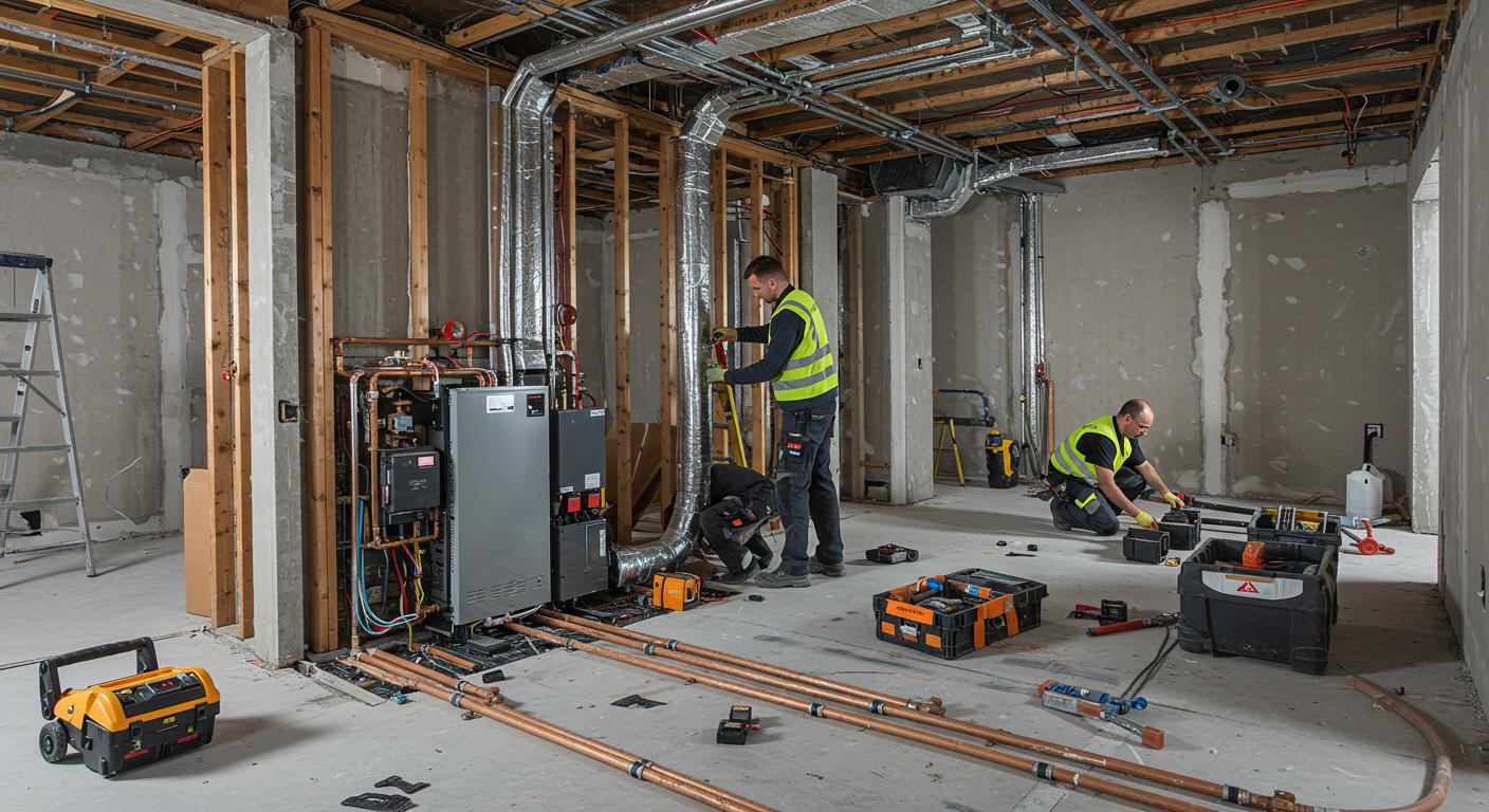 Монтаж системы отопления в жилом доме