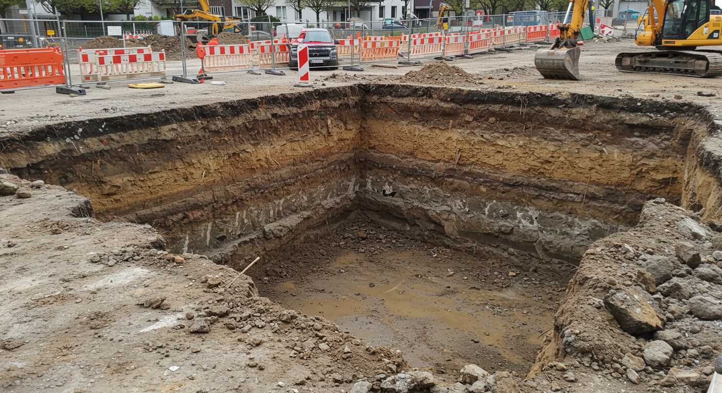 Разработка котлованов в суглинке